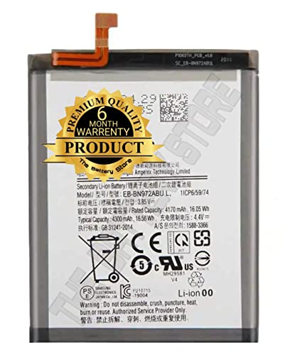 Image of THE BATTERY STORE Original EB-BN972ABU Battery for Samsung Galaxy Note 10+ / Note 10 Plus /SM-N975F / SM-N975DS Battery with 3 month warranty and high capacity battery backup. Carefully check your phone model and purchase. (FOR SAMSUNG NOTE-10 PLUS)
