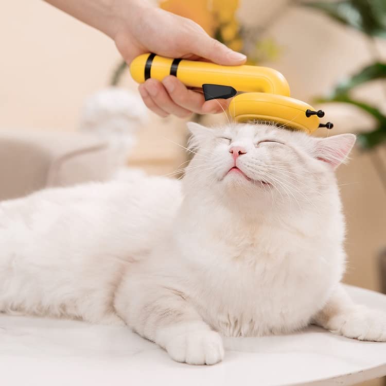 Miniatura 6 de HOUKAI Peine para mascotas y gatos cepillo para el pelo del perro cepillo para el cuidado de la belleza cepillo de limpieza suministros para perros