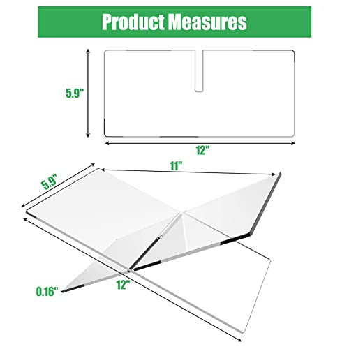 Acrylic Book Stand Transparent Clear Book Display Stand 6"X11"X4" For Cookbook Art Book Bible Guest Book, Cookbook Holder Textbook Stand(2 Pack) #TOP2