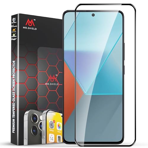 Image of Mr.Shield Top-Notch HD+ Tempered Glass Screen Protector Guard for Redmi 12 and 13, Poco M6 Plus (6.79 Inch), 9H Hardness, Military Grade Protection, Easy Installation kit