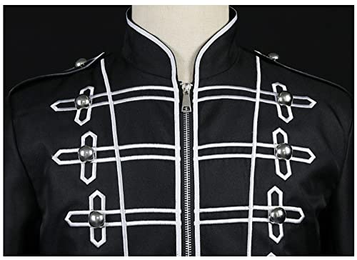 BaronHong Steampunk Military Drummer Parade Jacket Hardcore Punk Men’s Zipper Jackets Gothic Clothing4