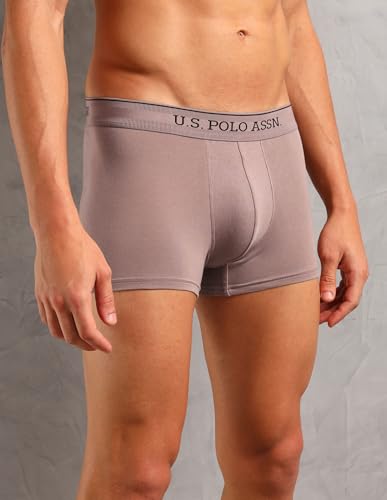 Image of U.S. Polo ASSN. Mens OET17 Solid Breathable Underwear Trunks - Pack of 3