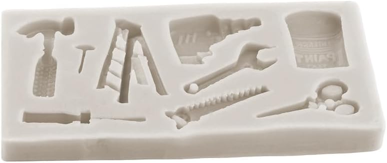 Miniatura 7 de Sijiangmold Herramientas de construcción, moldes de silicona para fondant, herramientas de mano, molde de chocolate para cupcakes, decoración de