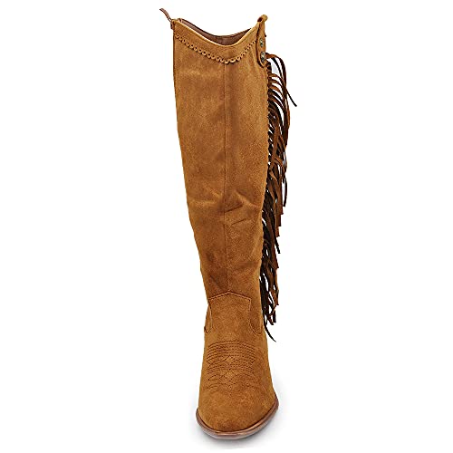 Texani Cowboy Western damesschoenen, laarzen, enkellaarzen, franjes, camperos, etnische 625 - Afbeelding 4