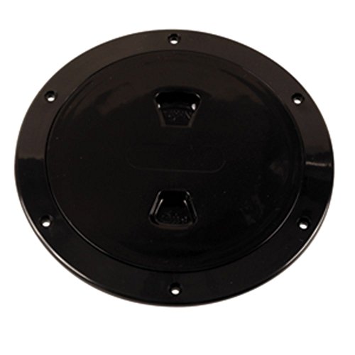 Beckson Marine DP60-B Black 6 Smooth Center Screw-Out Deck Plate Marine RV Boating Accessories