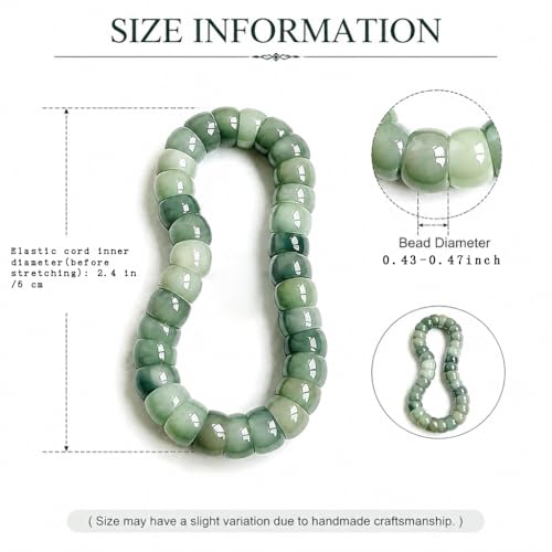 Image of Anxiety Relief Fidget Bracelet, Natural Bodhi Seed Healing Jewelry for Stress, Sensory Beaded Stretch Bracelet, Spiritual Protection Gifts for Women Men Adults