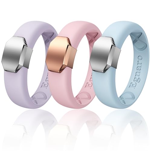 Image of Egnaro Silicone Wedding Bands Women, Inner Arc Ergonomic Breathable Design