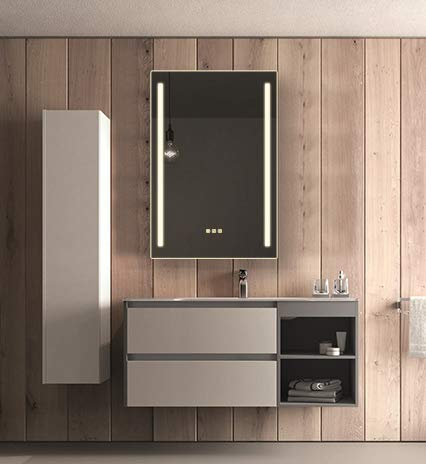 Up To 40% OFF B&C 24x36 inch Super Slim Bathroom Mirror Vertical Defogger & Dimmer