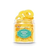 Candy Club Gourmet Gummy Yellow Pineapple Rings, Gluten Free, Sweet and Chewy Fruit Treats for Gifts, Parties, Snacks, Candy Buffets, etc. - 6oz Jar