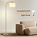 KQW Tall Floor Lamp for Living Room,65'' Modern Standing Lamps with 9W LED Bulb,Elegant Floor Light with Fabric Shade,Gold Tall Lamp for Bedroom Office Study Room Corner Dining Room