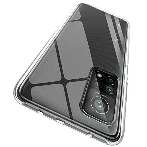 ORNARTO Coque Xiaomi Mi 10T/10T Pro, Coque Ultra Mince Premium TPU Silicone Transparent Flexible Anti-Trace Souple Coque Housse Compatible avec Xiaomi Mi 10T/10T Pro(2020) 6,67u0094- [Crystal Clear]