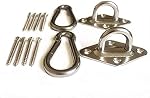 MHMYDZ 1000 lb Capacité Kit de suspension pour hamacs lourds Ultra Crochets d'hamac durables Carabines pour hamacs Stand Hammocks Chaise à balançoire, Crochets de plafond à suspension intérieure en plein air multiples