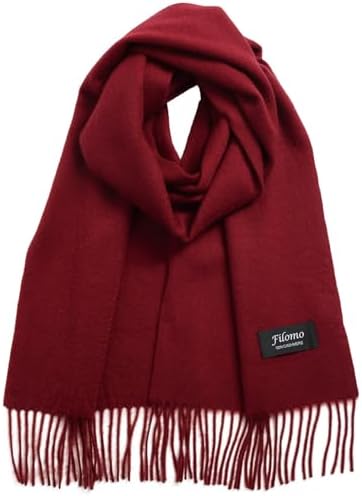 （13:30時点） [Filomo] カシミヤ マフラー 100% レディース メンズ 【16色展開で自分にもギフトにも】 (レッド)