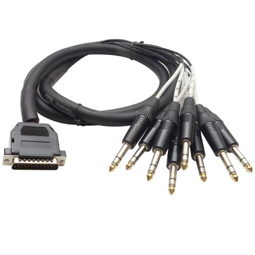 Câble DB25 vers 8 TRS 1/4 Sa-db8t5 Seismic Audio pour éliminer le désordre du studio
