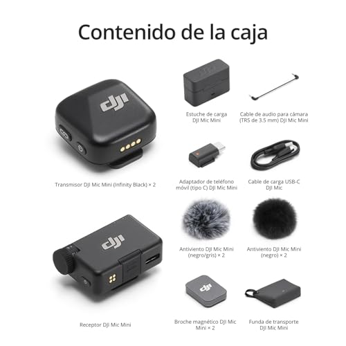 Miniatura 6 de Dji Mic Mini 2 Tx 1 Rx Estuche De Carga , Superligero, Sonido Lleno De Detalles, 48 H De Uso, Cancelación De Ruido, Micrófono Inalámbrico Para Cámaras Iphone Android, Vlogs, Streaming