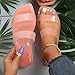 xsby Women'S Jelly Slippers Fashion Beach Flat Cute Summer Slippers Pink 37