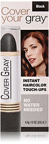 Cover Your Gray, Irene Gari Cosmetics Instant Haircolor Touch-ups, Black ( No Water Needed ) by Irene Gari Cosmetics