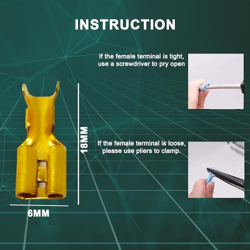 Image of Push lock type RR5 Thimble connector for 12volt battery for all professionals, household and DIY, Brass lug colour- white /yellow(pack of 100pcs)