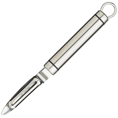 KitchenCraft Professional Kartoffelschäler, Pendelschäler aus Edelstahl, Sparschäler mit schwenkbarer Klinge für Obst und Gemüse Cover