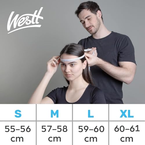 Westt Klapphelm Motorradhelm Integralhelm mit Sonnenlende und Visier, ECE-R 22.06 Motocross Helm Mopedhelm für Damen und Herren, Mattschwarz / Mattgrau/ Weiß, in Größe S-XL