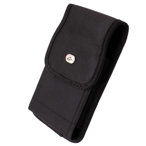 Rugged Case Phone Belt Clip Compatible with Samsung Galaxy S24 Ultra Model - Holster Canvas Cover Protective Pouch
