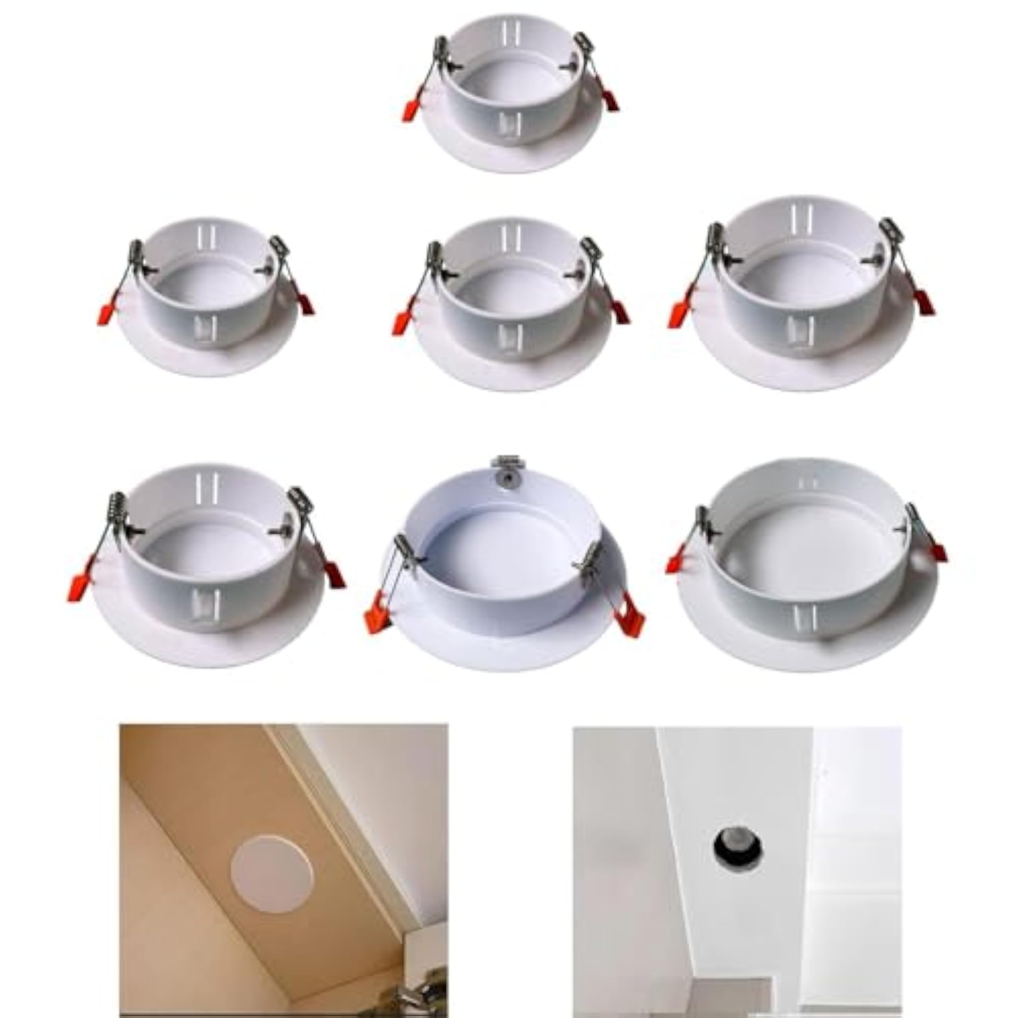 Ceiling Hole Cover Plate for 60 to 69mm Openings, Round Design