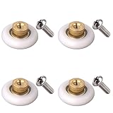 Shower Door Rollers Replacement Runners, Diameter 23mm 4pcs Shower Door Wheels, Runners Wheels Replacement Part for Bathroom Glass Door Runner Sliding