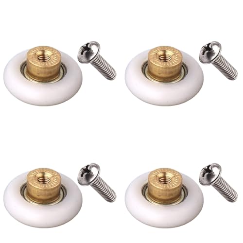 Shower Door Rollers Replacement Runners, Diameter 23mm 4pcs Shower Door Wheels, Runners Wheels Replacement Part for Bathroom Glass Door Runner Sliding