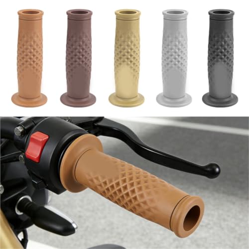 Poignées de moto rétro universelles guidon caoutchouc 22mm antidérapantes