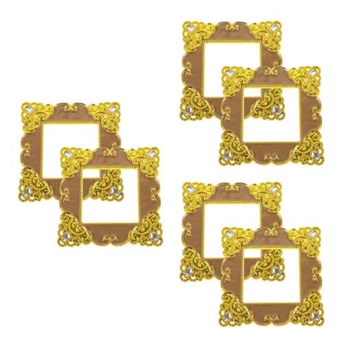 Cubierta del interruptor Lurrose de 3 series protectora de plástico dorado para pared 2 piezas 6
