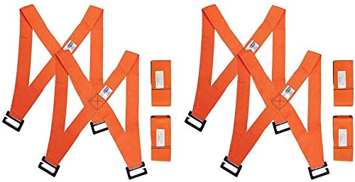 Forearm ForkliftFFHVP2 Harness 2-Person Shoulder Lifting and Moving System for Furniture, Appliances, Mattresses or Heavy Objects up to 800 Pounds, Orange