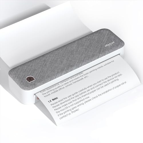 Bisofice PeriPage Impresora Térmica Portátil A4, Impresora Termica A4, Bluetooth Impresora Sin Tinta Compatible con Teléfonos Móviles y Ordenadores, para Escuelas, Hogares y Oficinas
