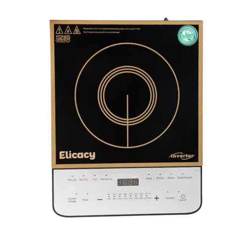 Image of Crystal Glass 2000 W Touch Panel Induction Cooktop | Induction Cooktop With Automatic Voltage Regulator | High Voltage Surge Protection | Comes With 1 Year Warranty