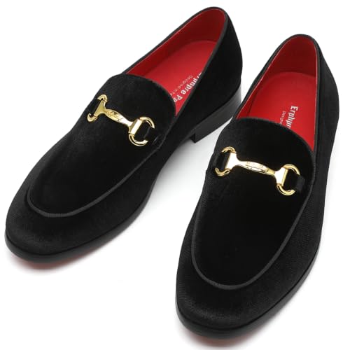 Image of Men's Velvet Loafers Wedding Party Prom Homecoming Shoes