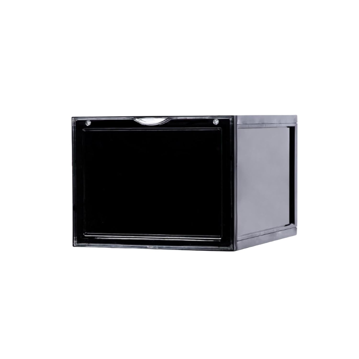 MERISHOPP Stackable Shoe Boxes Bin Holder Entryway Closet Clear Shoe Storage Organizer Black Front OpenHome & Garden|House... - Review, Price and Buying Guide