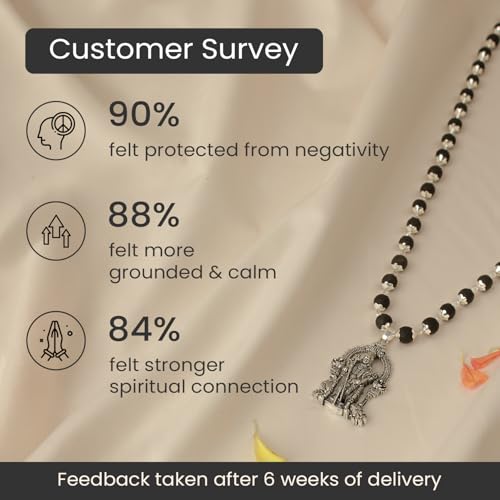 Image of Astrotalk Karungali Murugan Vel Mala - 54 Beads | Karungali Malai Original with Silver Vel Pendant | For Strength, Protection & Focus | Spiritual Mala for Women & Men | Gift for Man & Woman