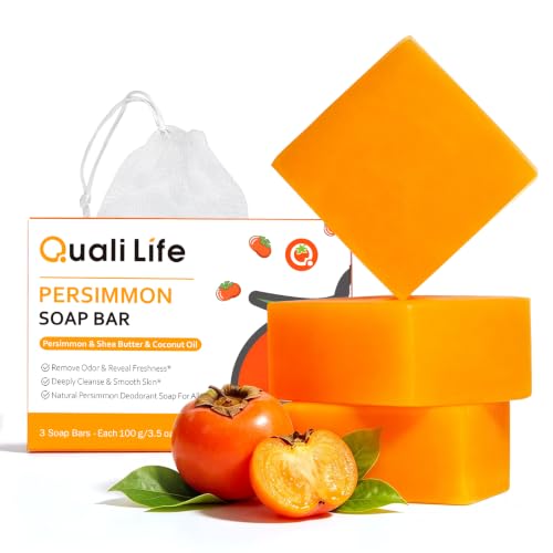 3 PCS QualiLife Persimmon Soap for Body Odor Control