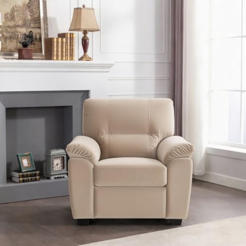 Image of Anderson Sofa Set for Living Room | Sectional Sofas | Premium Leather Sofa for Home Office | Leather Sofa Set | Leatherette Sofa (Beige Fabric, 3+2+1 Seater)
