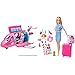 Barbie- Aereo Dei Sogni, Playset Veicolo E Accessori, Bambola Non Inclusa & In Viaggio, Bambola Bionda Con Cucciolo, Valigia Che Si Apre