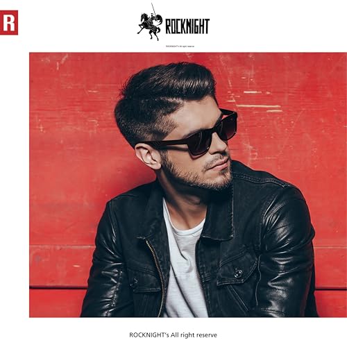 ROCKNIGHT HD Driving Sunglasses Men Polarized UV Protection Al-Mg Metal Frame Lightweight Flat Lens Hiking Fishing2