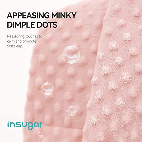 Insugar Weighted Blanket Kids 5Lbs, Cozy Toddler Fleece Heavy Blanket With Minky Dots, Ultra Soft Children Blankets Throws For Calm Sleep, 3 Color Options, 36 X 48Inch, Pink Unicorn #TOP1