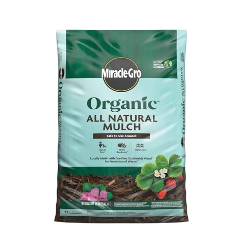 Miracle-Gro Organic All Natural Mulch, Bagged and Shredded Mulch ...