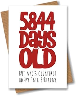 16th Birthday Card - Funny Joke for 16 Year Old - Pink