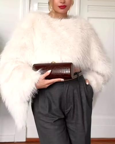 Vagen Leather Clutch Purses for Women Wedding Pu Evening Purse for Formal Proms-Brown - Image 3