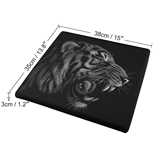 Black And White Tiger Portrait Seat Cushion With Memory Foam Breathable Design Cover Cushion For Office Chair Home Car Wheelchair #TOP1