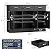 Buffet Cabinet with Storage - Buffets & Sideboards Kitchen Storage Cabinet, Wood Console Table Coffee Bar Accent Cabinets for Living Room Dining Room Entryway Large 3 Doors & Drawers, Black 47.2