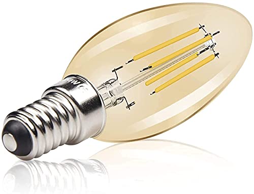 Deck INN Pack of 3 LED Filament 4W SES E14 Candle Equivalent to 40W Incandescent SES E14 Small Edison Screw Cool White 6500K,470 Lumens Non-Dimmable - Image 4