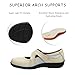 Oviaric Women's Classic Comfort Beige Mary Jane Flats Fashion Casual Dress Shoes Cute Closed Toe Slip On Lightweight Breathable Walking Shoes 7.5 M US 1904-MI075