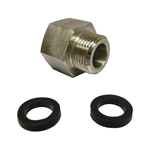 Byretech 3/8th Male to 15mm Fine Thread Female Stainless Steel Shower Hose Connector Cover