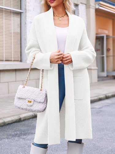 Image of Saodimallsu Womens Long Cardigan Sweaters Chunky Open Front Oversized Slouchy Knit Fall Trendy Coatigan Jackets